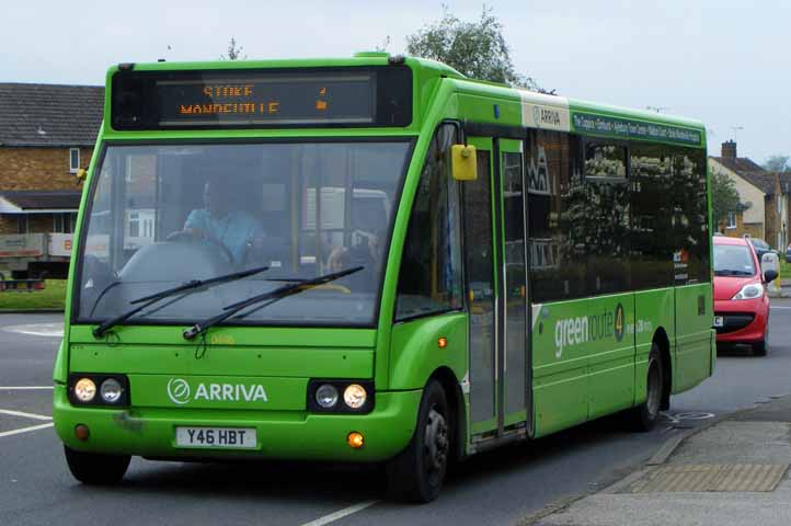 Arriva Shires Optare Solo green route 0446